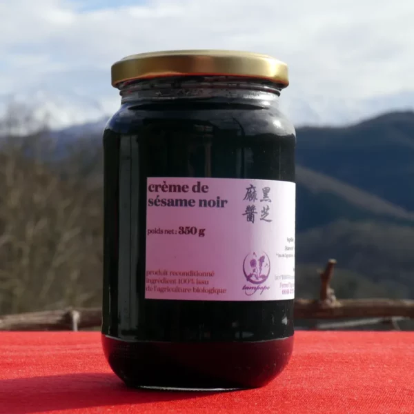 Crème de sésame noir bio, 350 g, produit reconditionné par Tampopo