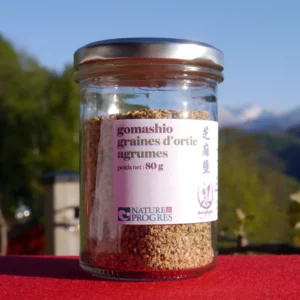 Gomashio graines d'ortie agrumes de Tampopo en pot de 80 g, mention Nature & Progrès