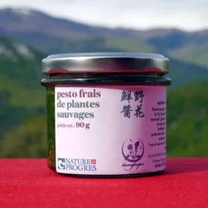 Pesto frais de plantes sauvages en pot de 90 g Nature & Progrès